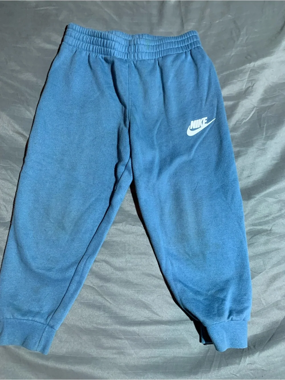 Nike Youth Blue Fleece Joggers with White Swoosh